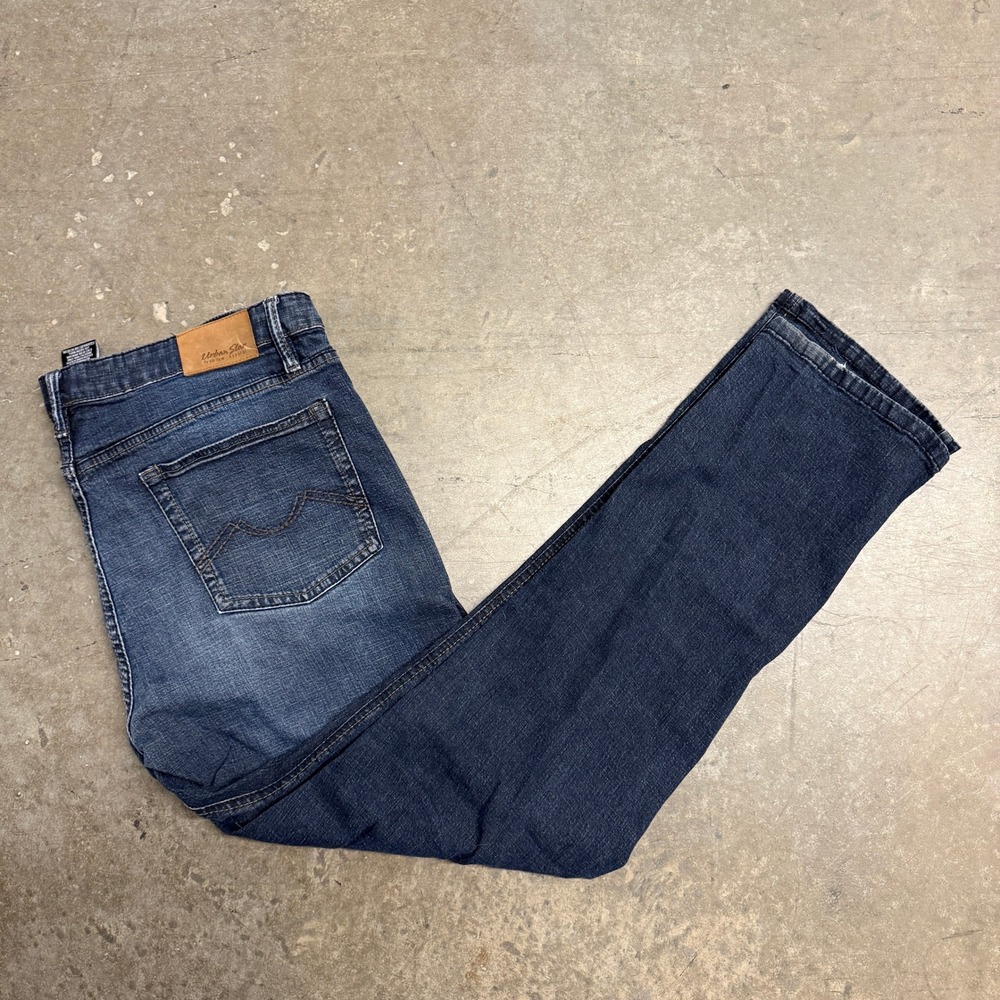 Urban Star Premium Apparel Mens Dark Wash Straight Leg Stretch Jeans 38x34